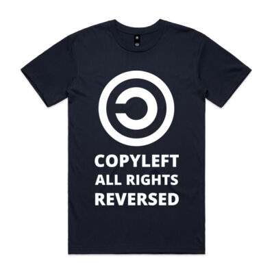 Copyleft All Rights Reversed - Mens Staple Tee Thumbnail